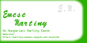 emese martiny business card